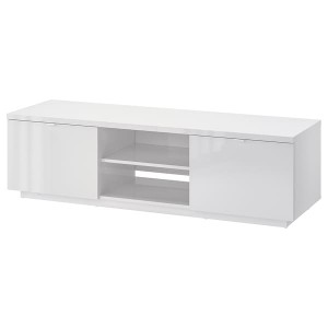 IKEA BYÅS TV unit, high gloss white, 63x16 1/2x17 3/4 in, Ikea Ireland | 8354EIUMG