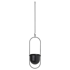 IKEA CHILISTRÅN hanging planter, indoor/outdoor black, 4 ¾ in Black, Ikea Ireland | 2810FDLSY