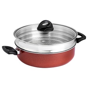 IKEA DAGASILL sauté pan with lid, red, 11 in, Ikea Ireland | 5618CFMKJ