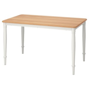 IKEA DANDERYD dining table, 51 1/8x31 1/2 in Oak Veneer / White, Ikea Ireland | 8712HYGLU