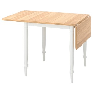 IKEA DANDERYD drop-leaf table, oak veneer/white, 29 1/8/52 3/4x31 1/2 in, Ikea Ireland | 3560DAVFY