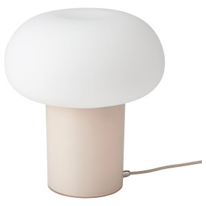 IKEA DEJSA table lamp, beige/opal glass, 11 in, Ikea Ireland | 0596LQJOH