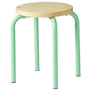IKEA DOMSTEN stool Light Green / Pine, Ikea Ireland | 3972DOFNC