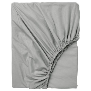 IKEA DVALA fitted sheet, Queen Light Gray, Ikea Ireland | 5319DTAUJ