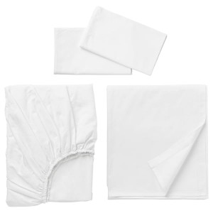 IKEA DVALA sheet set, Full/Double White, Ikea Ireland | 9402SWCEB