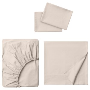 IKEA DVALA sheet set, King Beige, Ikea Ireland | 8079NBHSZ