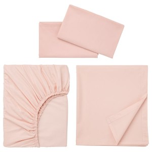 IKEA DVALA sheet set, Queen Light Pink, Ikea Ireland | 2486VCYZQ