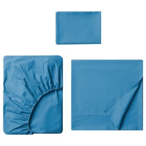 IKEA DVALA sheet set, Twin Blue, Ikea Ireland | 7423GSFDR