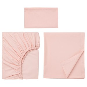 IKEA DVALA sheet set, Twin Light Pink, Ikea Ireland | 9648KJPNF