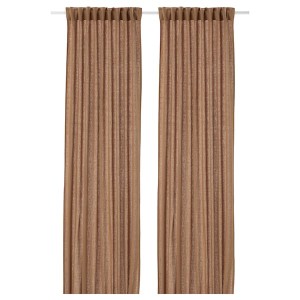 IKEA DYTÅG curtains, 1 pair, 57x98 in Dark Beige, Ikea Ireland | 3714XNZIJ