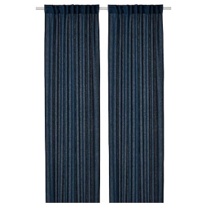 IKEA DYTÅG curtains, 1 pair, 57x98 in Dark Blue, Ikea Ireland | 6147URBXQ