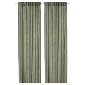 IKEA DYTÅG curtains, 1 pair, 57x98 in Gray / Green, Ikea Ireland | 6830YOSJZ