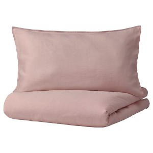 IKEA DYTÅG duvet cover and pillowcase(s), Full/Queen (Double/Queen) Light Pink, Ikea Ireland | 0356NXZHG