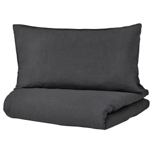 IKEA DYTÅG duvet cover and pillowcase(s), Twin Dark Gray, Ikea Ireland | 8312CJDGQ