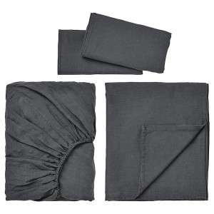 IKEA DYTÅG sheet set, Full/Double Dark Gray, Ikea Ireland | 8094SVJZB