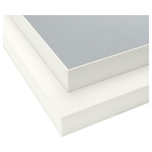 IKEA EKBACKEN Countertop, double-sided, with white edge light gray light gray/white, laminate white, 74x1 1/8 in, Ikea Ireland | 4675MXEGP