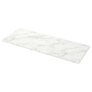IKEA EKBACKEN countertop, 74x1 1/8 in White Lively Marble Effect / Laminate, Ikea Ireland | 6283WQTAU