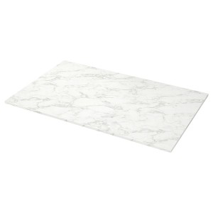 IKEA EKBACKEN countertop for kitchen island, 74x42x1 1/8 in White Lively Marble Effect / Laminate, Ikea Ireland | 2604PXYLN