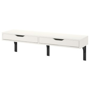 IKEA EKBY ALEX / RAMSHULT wall shelf, 46 7/8x11 3/8 in White / Black, Ikea Ireland | 1764BUZDL