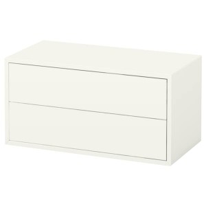 IKEA EKET Cabinet with 2 drawers, white, Width: 27 1/2 in, Ikea Ireland | 0795TDWMN