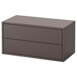 IKEA EKET cabinet with 2 drawers, dark gray, 27 1/2x13 3/4x13 3/4 in, Ikea Ireland | 9304JYMLS