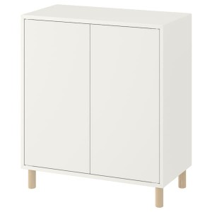 IKEA EKET storage combination with legs, 27 1/2x13 3/4x31 1/2 in White / Wood, Ikea Ireland | 9265GUYHP