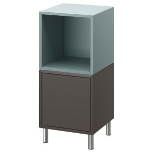 IKEA EKET storage combination with legs, 13 3/4x13 3/4x31 1/2 in Dark Gray Light Gray / Blue / Metal, Ikea Ireland | 4251KYXHI