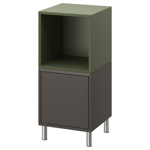 IKEA EKET storage combination with legs, 13 3/4x13 3/4x31 1/2 in Dark Gray Gray / Green / Metal, Ikea Ireland | 3456AHQZI