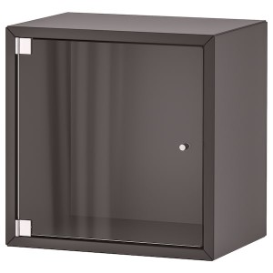 IKEA EKET wall cabinet with glass door, 13 3/4x9 7/8x13 3/4 in Dark Gray, Ikea Ireland | 3710GNEOK