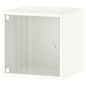 IKEA EKET wall cabinet with glass door, 13 3/4x13 3/4x13 3/4 in White, Ikea Ireland | 6758TXHVW