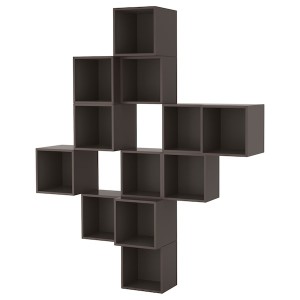 IKEA EKET wall-mounted cabinet combination, 68 7/8x13 3/4x82 5/8 in Dark Gray, Ikea Ireland | 6234USGQV
