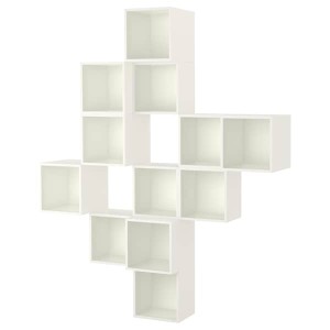 IKEA EKET wall-mounted cabinet combination, 68 7/8x13 3/4x82 5/8 in White, Ikea Ireland | 5937BNYAF