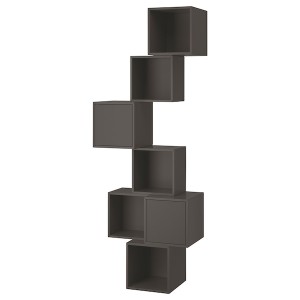 IKEA EKET wall-mounted cabinet combination, 31 1/2x13 3/4x82 5/8 in Dark Gray, Ikea Ireland | 0398NJGHL