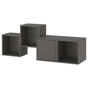 IKEA EKET wall-mounted cabinet combination, 55 1/8x13 3/4x20 7/8 in Dark Gray, Ikea Ireland | 9351JETYZ
