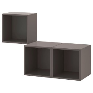IKEA EKET wall-mounted cabinet combination, 41 3/8x13 3/4x27 1/2 in Dark Gray, Ikea Ireland | 4915VAUHS