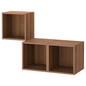 IKEA EKET wall-mounted cabinet combination, 41 3/8x13 3/4x27 1/2 in Walnut Effect, Ikea Ireland | 3486UVZSW