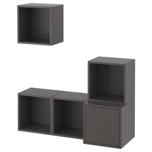 IKEA EKET wall-mounted cabinet combination, 41 3/8x13 3/4x47 1/4 in Dark Gray, Ikea Ireland | 5890LXQDN