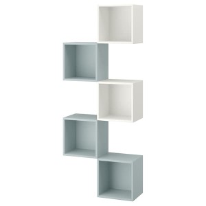IKEA EKET wall-mounted storage combination White / Light Gray / Blue, Ikea Ireland | 4831MXCHG