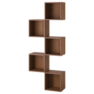 IKEA EKET wall-mounted storage combination, walnut effect, 27 1/2x9 7/8x68 7/8 in, Ikea Ireland | 0438NJYAE