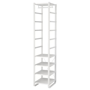 IKEA ELVARLI wardrobe combination, white, 17 1/2x21 5/8x85 in, Ikea Ireland | 1853VDXGI