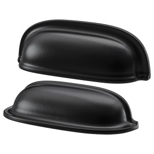 IKEA ENERYDA cup cabinet pull, 3 1/2 in, 2 pack Black, Ikea Ireland | 6384SDJAW