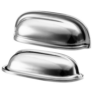 IKEA ENERYDA cup cabinet pull, 3 1/2 in, 2 pack Chrome Plated, Ikea Ireland | 3617DZAHU