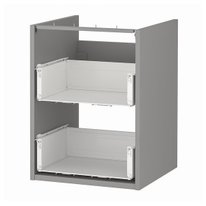 IKEA ENHET Base cabinet for sink with 2 drawers, 18x18x24 in Gray, Ikea Ireland | 1438NBHPW