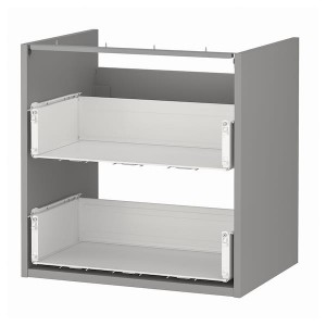 IKEA ENHET Base cabinet for sink with 2 drawers, 24x18x24 in Gray, Ikea Ireland | 0347CFBVW