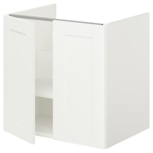 IKEA ENHET Bathroom vanity with 2 doors, 24x18 3/4x24 in White / White Frame, Ikea Ireland | 9641DKWMN
