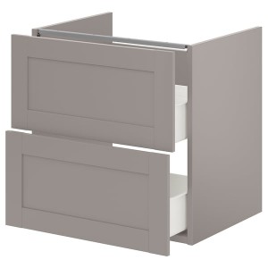 IKEA ENHET Bathroom vanity with 2 drawers, 24x18 3/4x24 in Gray / Gray Frame, Ikea Ireland | 1624LUVIR
