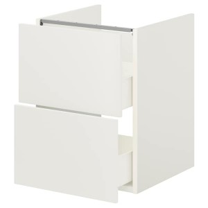 IKEA ENHET Bathroom vanity with 2 drawers, 18x18 3/4x24 in White, Ikea Ireland | 2013ACHZR