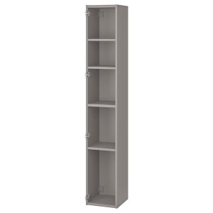 IKEA ENHET High cabinet with 4 shelves, 12x12x72 in Gray, Ikea Ireland | 3620DKWVF