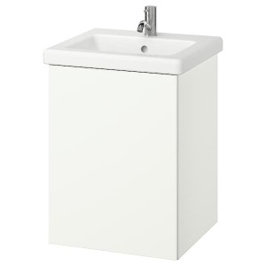 IKEA ENHET / TVÄLLEN Bathroom vanity w door/sink/faucet, 19 5/8x19 1/8x26 in White, Ikea Ireland | 5978EFQRU