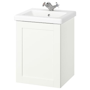 IKEA ENHET / TVÄLLEN Bathroom vanity w door/sink/faucet, 19 5/8x19 1/8x26 in White / White Frame, Ikea Ireland | 8097BUZTN